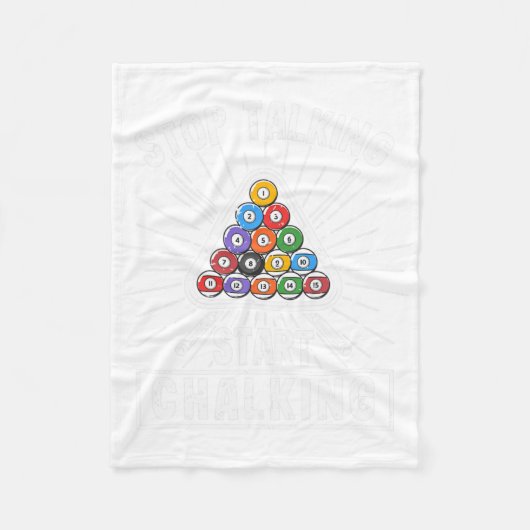 Funny Pool Player Quote Billiard Stop met Star spr Fleece Deken (Voorkant)