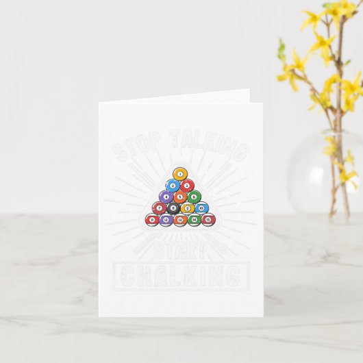 Funny Pool Player Quote Billiard Stop met Star spr Kaart (Gele Bloem)