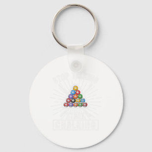 Funny Pool Player Quote Billiard Stop met Star spr Sleutelhanger