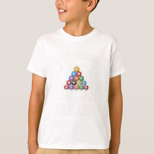 Funny Pool Player Quote Billiard Stop met Star spr T-shirt (Voorkant)