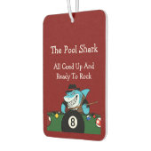 Funny Pool Shark Billiards Theme Men's Car Luchtverfrisser (Links)