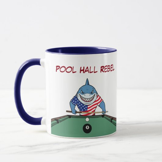 Funny Pool Shark Pool Hall Rebel Coffee Mugs Mok (Links)