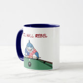 Funny Pool Shark Pool Hall Rebel Coffee Mugs Mok (Voorkant links)