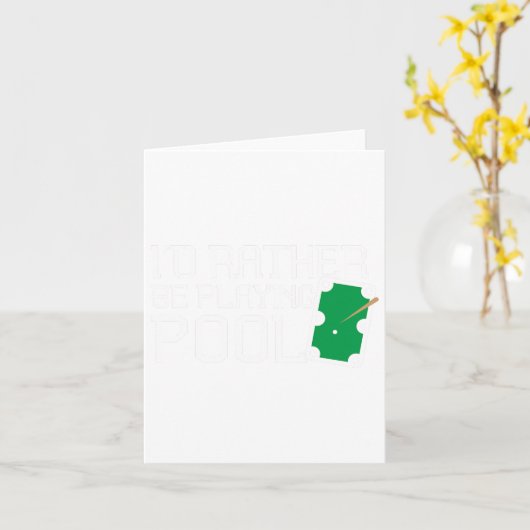 Funny Pool Table in plaats van Pool Billiers te sp Kaart (Gele Bloem)