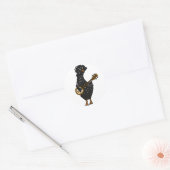Funny Poolse Chicken Play Banjo Art Ronde Sticker (Envelop)