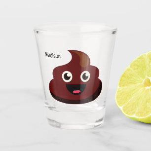 Funny Poop, aangepast glas