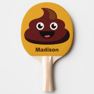Funny Poop, aangepaste naam dubbelzijdig peddel Tafeltennisbatje