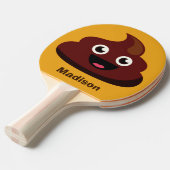 Funny Poop, aangepaste naam dubbelzijdig peddel Tafeltennisbatje (Voorkant Gekanteld)