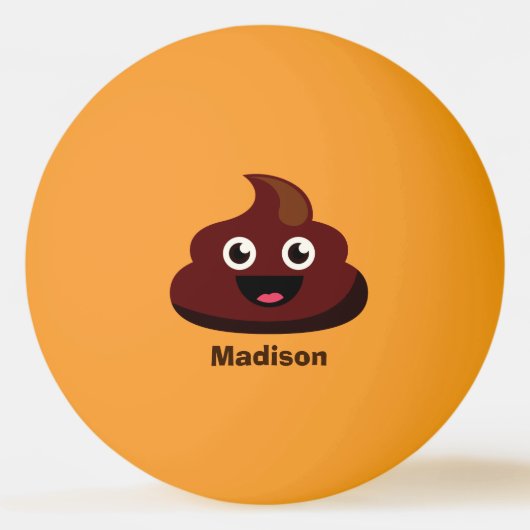 Funny Poop aangepaste naam pingpongballen (Voorkant)