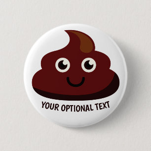 Funny Poop button 2: gelukkig