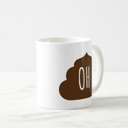 Funny Poop Coffee Mok (Voorkant rechts)