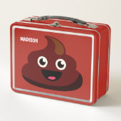 Funny Poop Custom name lunchboxen (Voorkant)