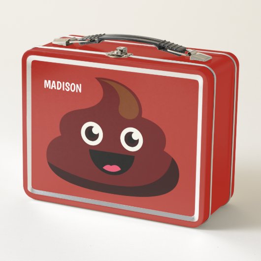 Funny Poop Custom name lunchboxen (Voorkant)