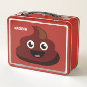 Funny Poop Custom name lunchboxen (Achterkant)