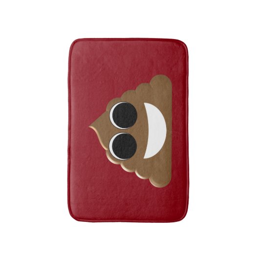 Funny Poop Emoji Badmat (Voorkant Verticaal)