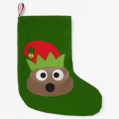 Funny Poop Emoji Kerstmis stoppen Kleine Kerstsok (Voorkant)