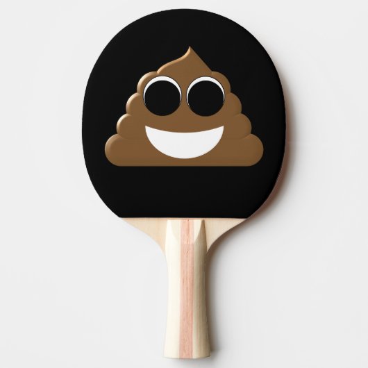 Funny Poop Emoji Tafeltennisbatje (Voorkant)