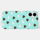 Funny Poop Emoji & Toilet Paper Pattern Case-Mate iPhone Case (Achterkant (horizontaal))