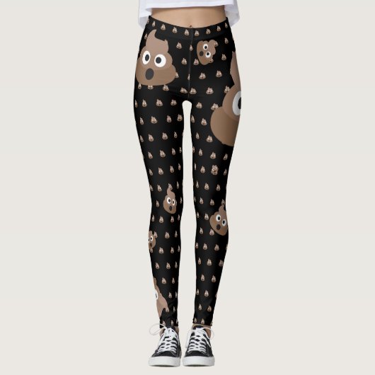 Funny Poop Emojis Leggings (Voorkant)