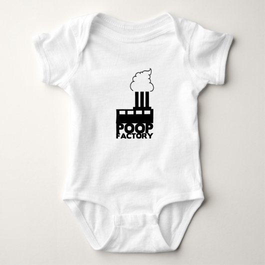 Funny "Poop Factory"-Baby Creeper Romper (Voorkant)
