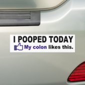 Funny poop gezegde bumpersticker (Op auto)