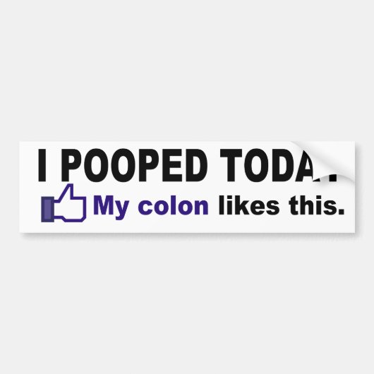 Funny poop gezegde bumpersticker (Voorkant)
