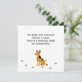 Funny Poop Happy Vaderdag Kaart van de hond (Staand voorkant)