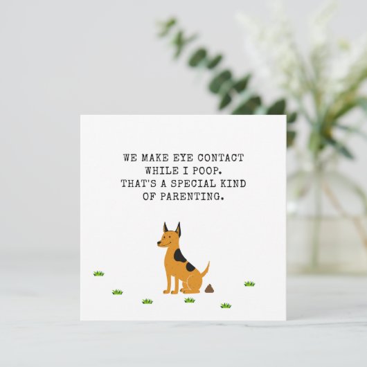 Funny Poop Happy Vaderdag Kaart van de hond (Staand voorkant)