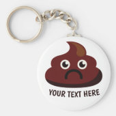 Funny Poop key chain 1: verdrietig Sleutelhanger (Voorkant)
