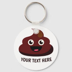 Funny Poop key chain 3 : blij Sleutelhanger