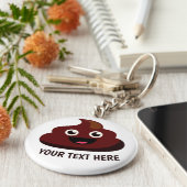 Funny Poop key chain 3: vreugde Sleutelhanger (Zijkant)