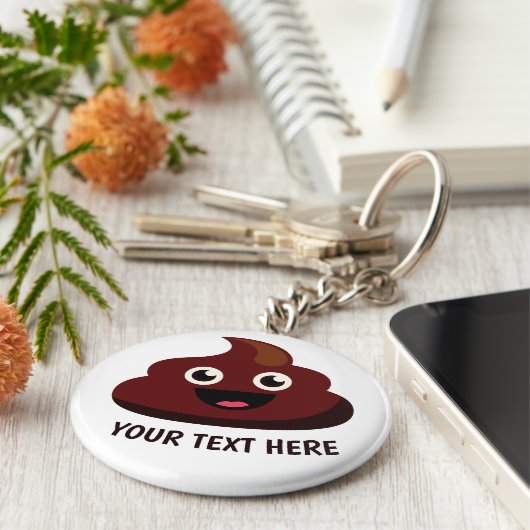 Funny Poop key chain 3: vreugde Sleutelhanger (Zijkant)