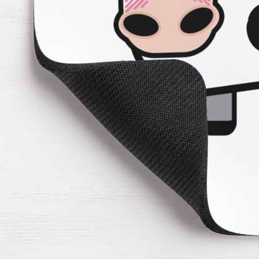 Funny Pooping Cow Mousepad Muismat (Hoek)