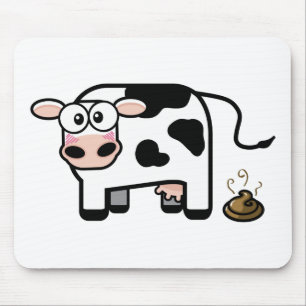 Funny Pooping Cow Mousepad Muismat