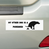 Funny Pooping Dog Bumpersticker (Op auto)