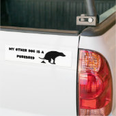 Funny Pooping Dog Bumpersticker (Op Truck)
