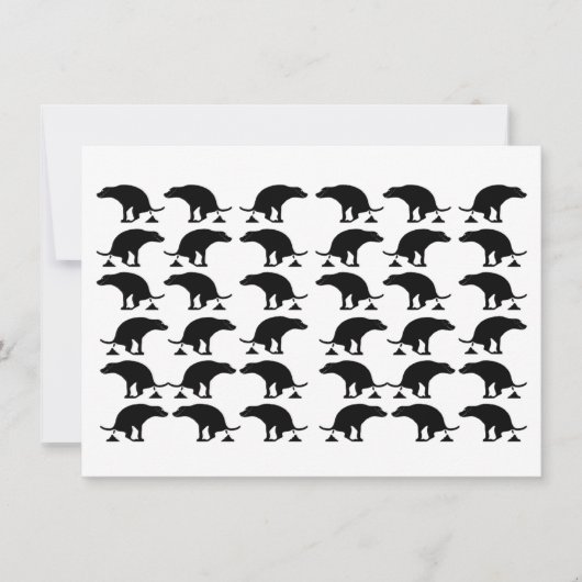 Funny Pooping Dog Pattern Bedankkaart (Voorkant)