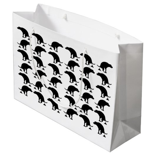 Funny Pooping Dog Pattern Groot Cadeauzakje (Achterkant Gekanteld)