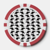 Funny Pooping Dog Pattern Poker Chips (Voorkant)