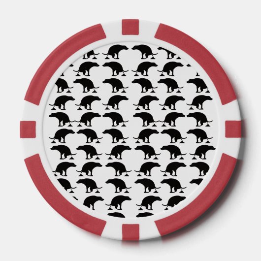Funny Pooping Dog Pattern Poker Chips (Voorkant)
