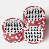Funny Pooping Dog Pattern Poker Chips (Opstapeling)