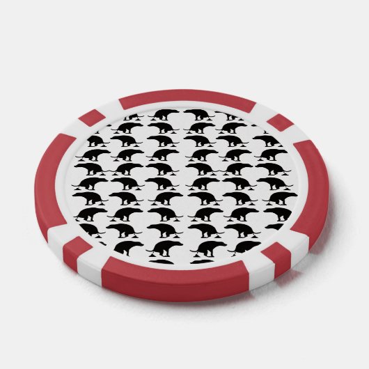 Funny Pooping Dog Pattern Poker Chips (Enkel)
