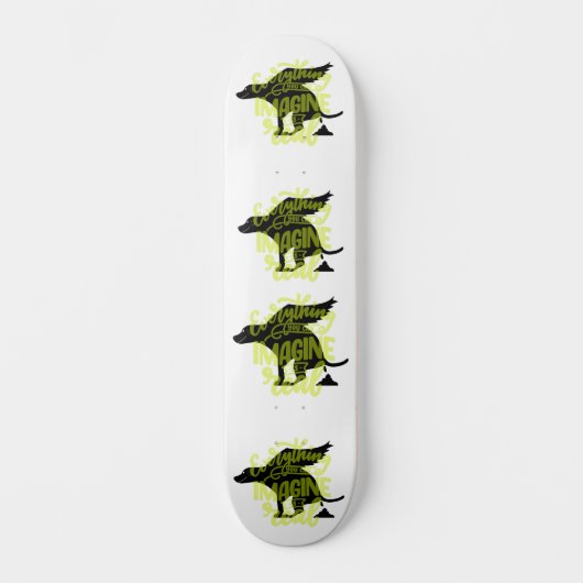 Funny Pooping Flying Dog Persoonlijk Skateboard (Voorkant)