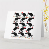 Funny Pooping-kersthonden Kaart (Gele Bloem)