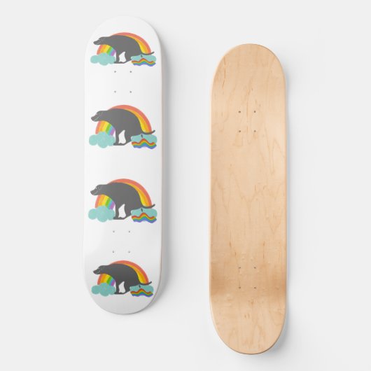 Funny pooping rainbows Dog Persoonlijk Skateboard (Voorkant)
