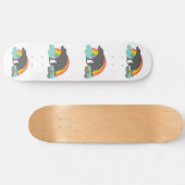 Funny pooping rainbows Dog Persoonlijk Skateboard (Horizontaal)