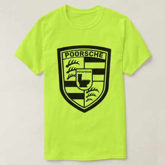 Funny Poorsche Potapissin T-shirt (Design voorkant)