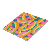 Funny pop art bananas pattern. tegeltje (Zijkant)