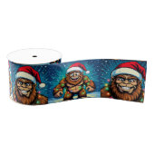 Funny Pop Art Bigfoots Christmas Grosgrain Lint (Spoel)