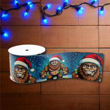 Funny Pop Art Bigfoots Christmas